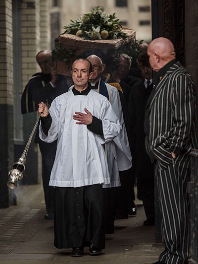 Bruce Reynolds funeral: Pallbearers carry the coffin of Bruce Reynolds