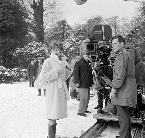 The Servant: Wendy Craig on set