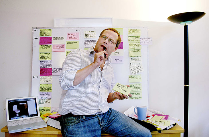 Portrait of the artist: Comedian Jack Dee works on his new sitcom Lead Balloon