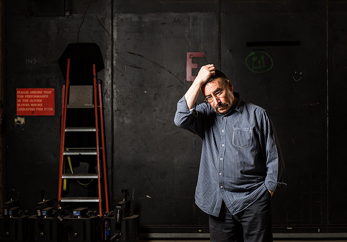 Portrait of the artist: actor Antony Sher backstage at the National Theatre, London