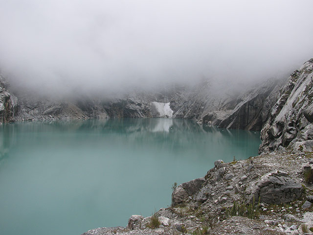 White Lake 513 underneath glacier