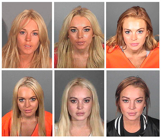 20 photos: Actress Lindsay Lohan booking photos