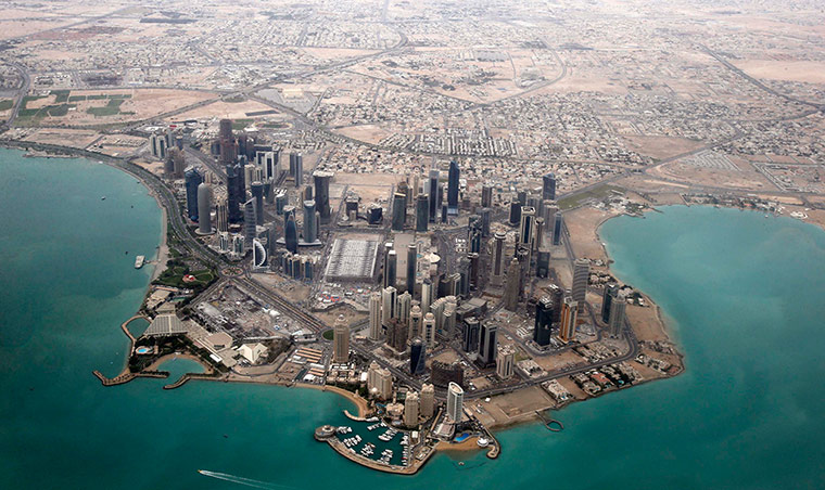 20 photos: An aerial view shows Doha's diplomatic area