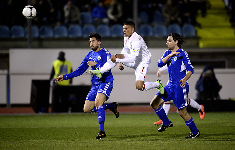 San Marino versus England: Alex Oxlade Chamberlain is causing San Marino problems