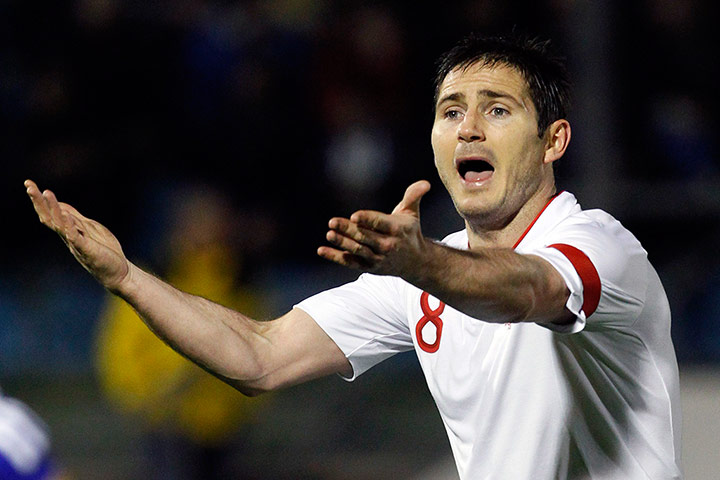 San Marino v England 2: England's Frank Lampard reacts