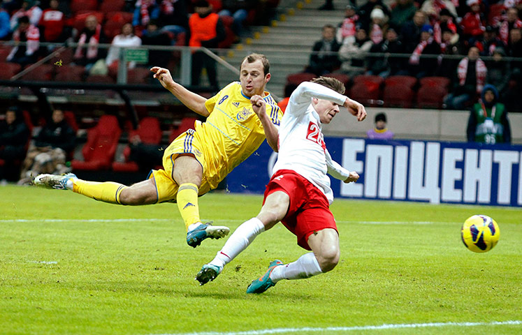 other world cup games: Roman Zozulya of Ukraine scores