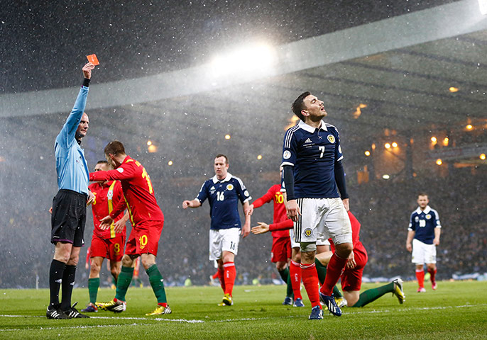 other world cup games: Robert Snodgrass gets sent off