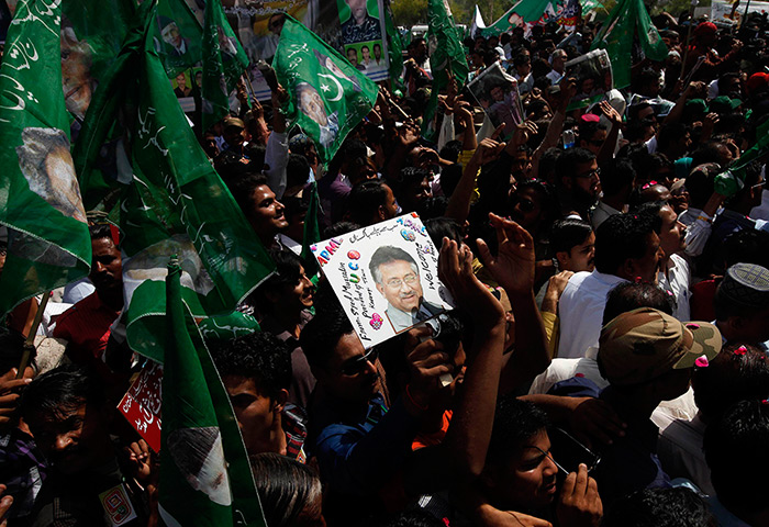 24 hours: Supporters of Pakistan's former President Pervez Musharraf