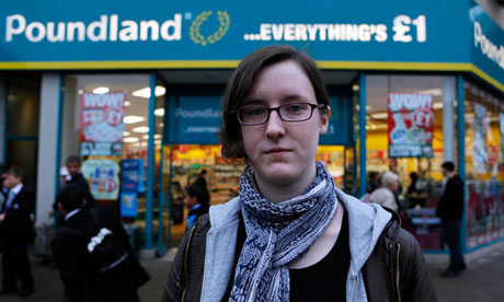 The bill, which seeks to overturn a court appeal ruling on the Poundland case, is expected to be passed into law this week. Photograph: David Sillitoe for the Guardian Cait Reilly outside Poundland in Birmingham