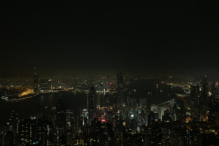 WWF Earth Hour: Building lights along Hong Kong's Victoria Harbour 