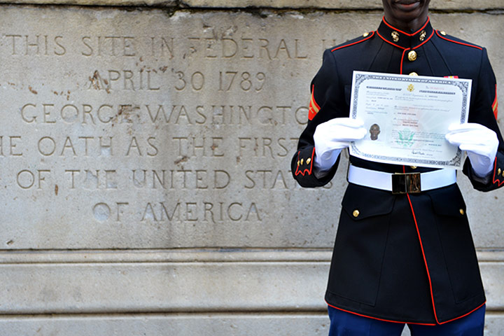 us immigrants: TOPSHOTS - US Marine Lance Corporal Torf