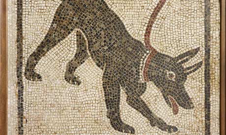 Mosaic of a Pompeii guard dog