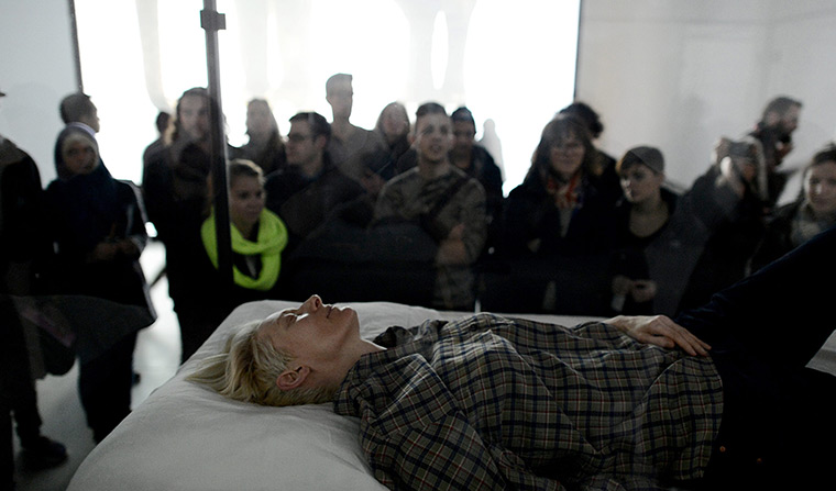 24 hours in pictures: Tilda Swinton The Maybe Art Performance at MOMA