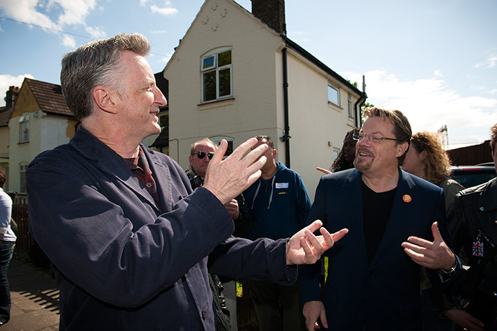Bily Bragg: 2010: Eddie Izzard and musician Billy Bragg 
