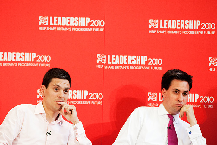 David Miliband steps down: 2010: David Miliband and Ed Miliband pause