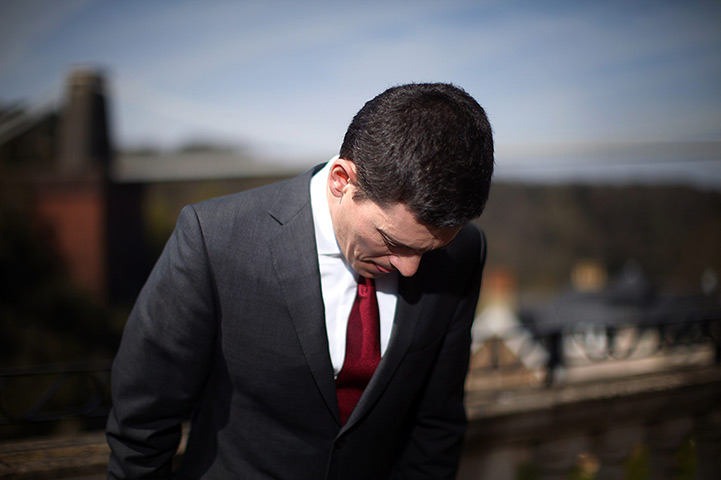 David Miliband steps down: 2010: Foreign Secretary David Miliband looks downward 