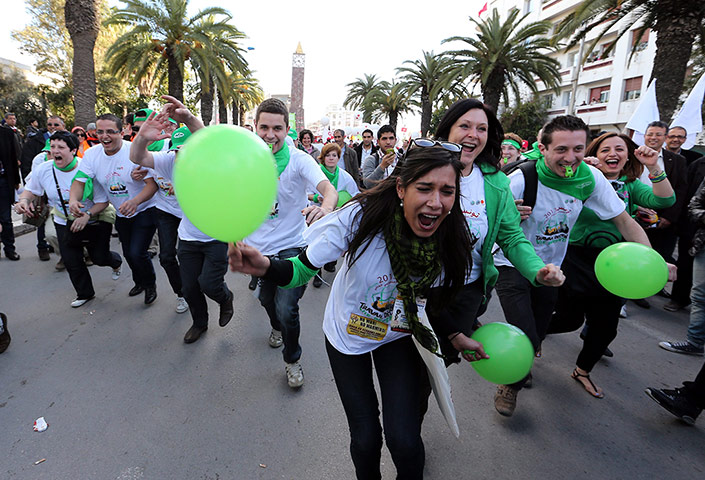 The World Social Forum in Tunis, Tunisia