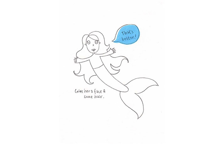 How to draw a mermaid: Mermaid six