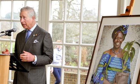 Prince Charles makes a speech about the late Wangari Maathai at Kew Gardens