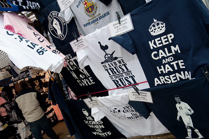 Tottenham v Arsenal: Anti-Arsenal merchandise