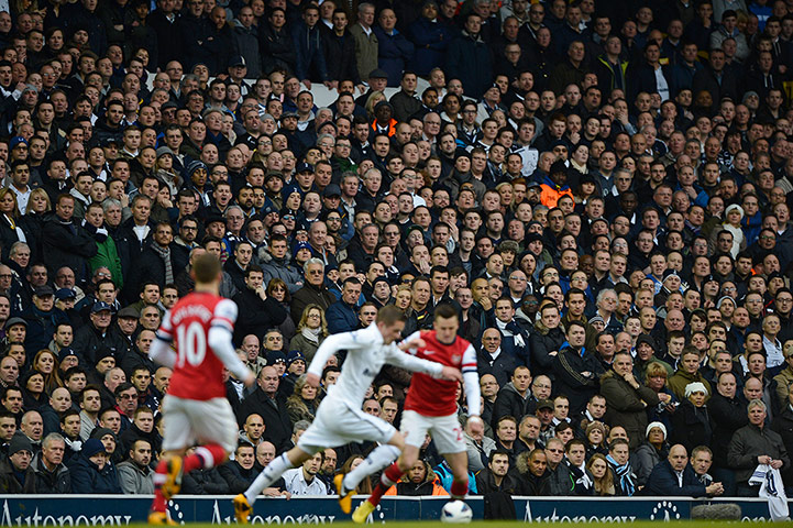 Tottenham v Arsenal: Fans in stands