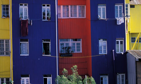 Houses in Valparaiso, near Santiago, Chile. 