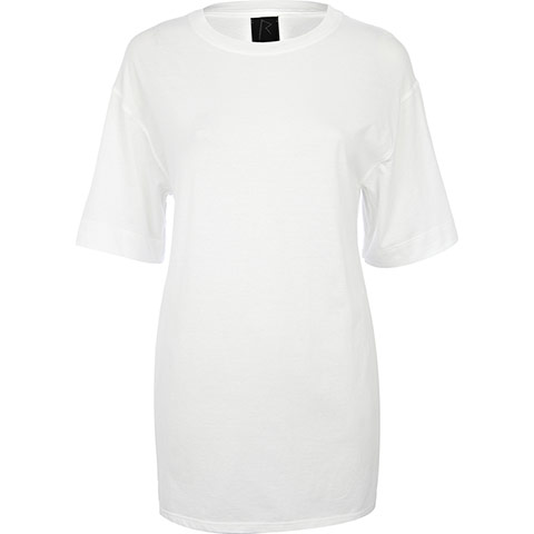 Rihanna for River Island: Rihanna for River Island Oversized white t-shirt