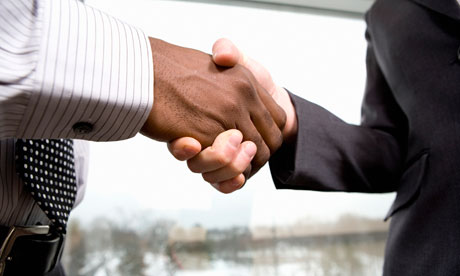 Business handshake