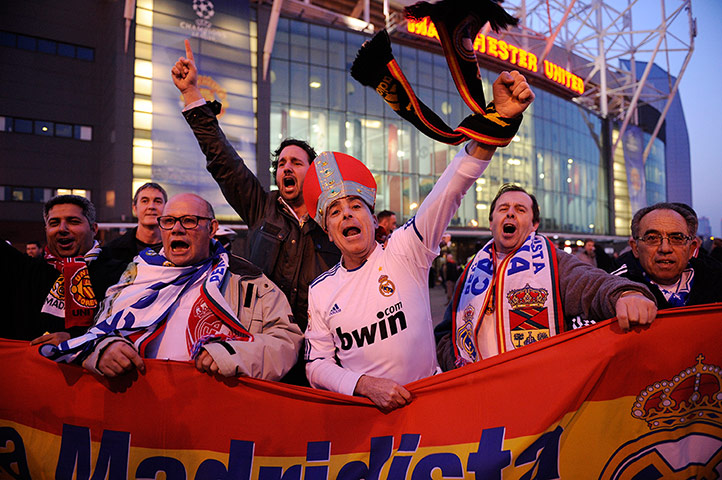 Utd v Real: Real Madrid fans