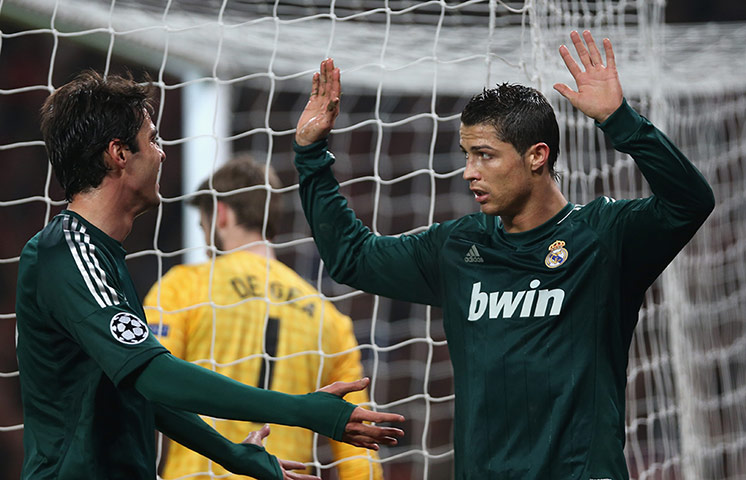 United v Real Madrid 2: Ronaldo celebrates