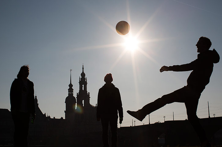 24 hours in pictures: Men play soccer
