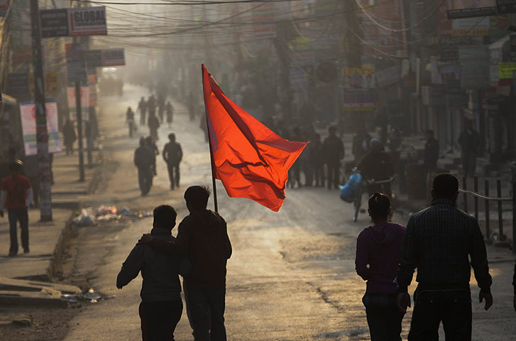 24 hours in pictures: General strike in Kathmandu