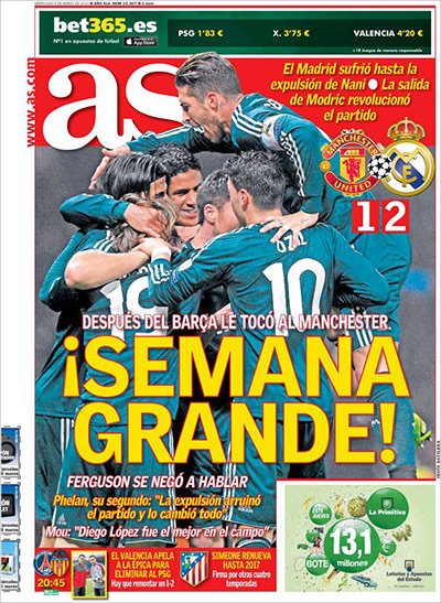 newspapers: AS front page