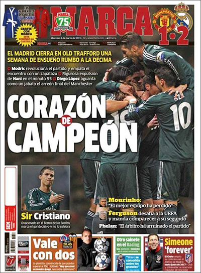 newspapers: Marca front page
