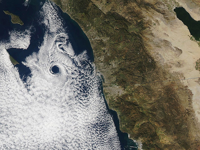 Satellite Eye on Earth: Eddy off the coast of southern California