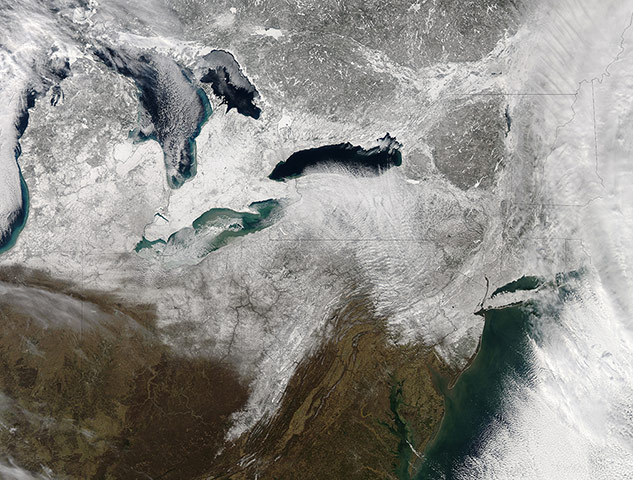 Satellite Eye on Earth: Snow across the Northeastern United States