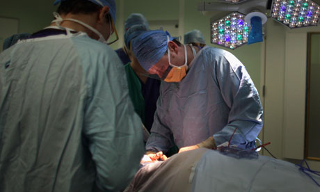 Operation in a surgical theatre