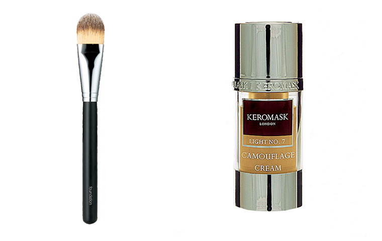 50 best beauty products: Make up brush and Keromask camouflage cream