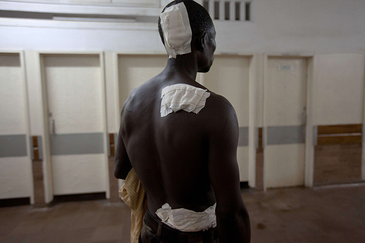 24 hours in pictures: Patrick Nzimbi waits to go into the X-Ray