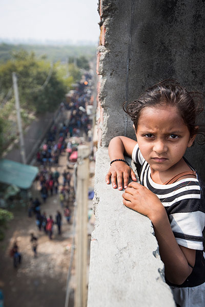 India education gallery: A girl in district of Madanpur Khadar