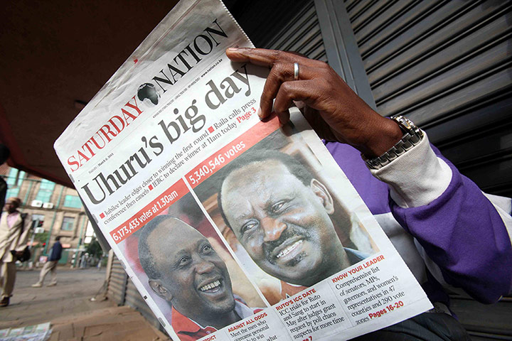 Kenya: A man reads a newspaper in Nairobi 