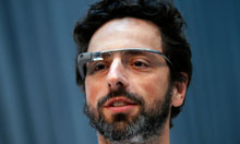 Google's Sergey Brin wearing Google Glass