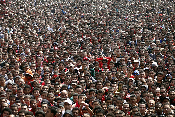 Port Said: Egyptian al-Ahly football club supporters