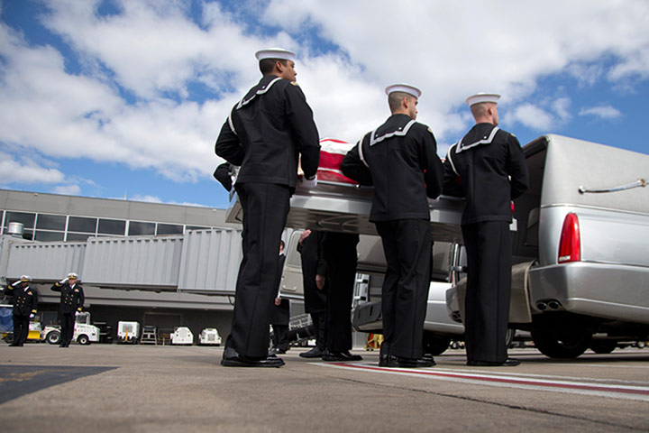 civil war burial : transfer ceremony