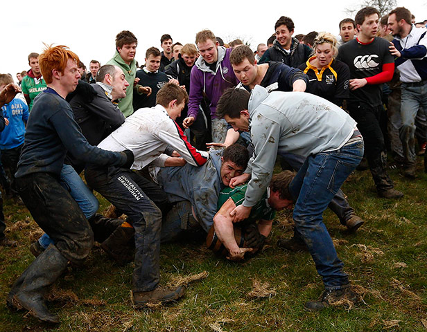 Bottle kicking game : Bottle kicking game in pictures