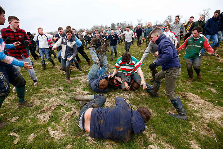 Bottle kicking game : Bottle kicking game in pictures