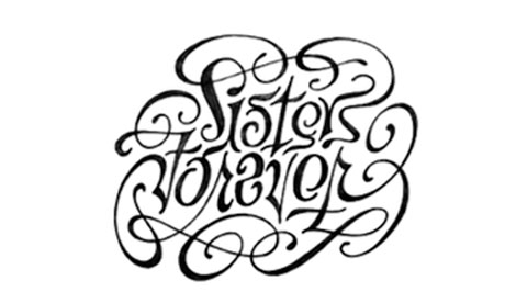 Sisters forever ambigram