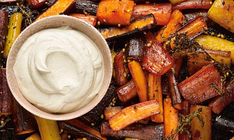 Honey-roasted carrots with tahini yoghurt