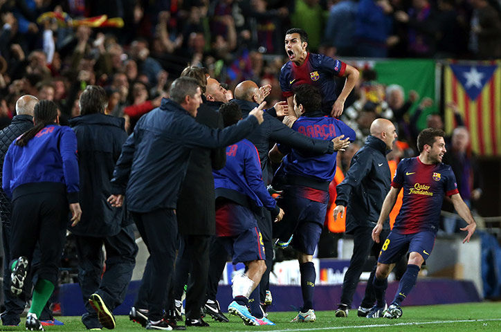 Champions League wed2: Predro celebrates