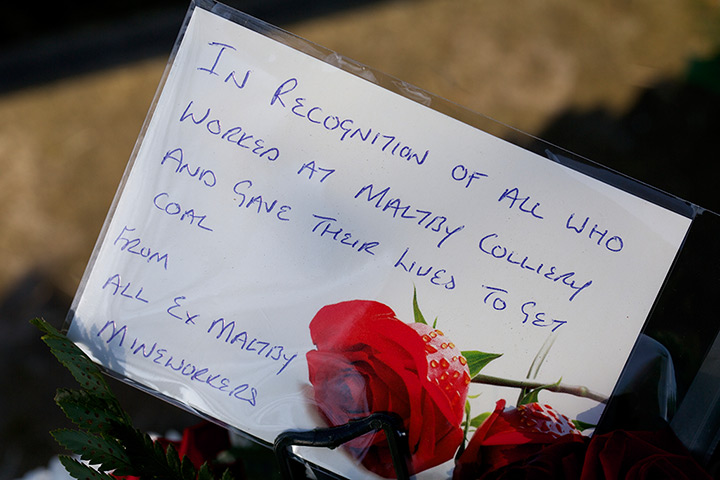 maltby colliery closes: A floral memorial service for all workers killed at Maltby colliery